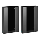Alpine Triple Box Capacity Acrylic Black Glove Dispenser 2 Pack - ADI902-03-BLK-2PK