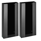 Alpine Quad Box Capacity Acrylic Black Glove Dispenser 2 Pack - ADI902-04-BLK-2PK