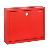 Alpine Wall Mountable Large Steel Drop Box (2 pack) - ADI631-03-RED-2pk