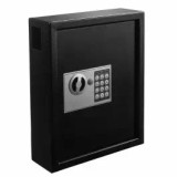 Alpine 40-Key Steel Digital Lock Key Cabinet, Black with 100 Key Tags - ADI680-40-BLK-689-PKG