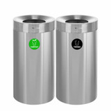 Alpine 27 Gallon Stainless Steel Compost Bin and Trash Can - ALP475-27-CO-T