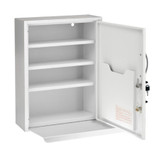 Alpine  ADI999-06-WHI-2PK 21 in. H x 16 in. W Dual Lock Surface-Mount Medical Security Cabinet in White with Pull-Out Shelf and Document Pocket 2 Pack