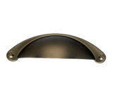 Top Knobs Arendal 2 1/2" Center to Center Cup/Bin Pull, Brushed Bronze - M1660