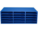 Alpine  ADI501-15-CP-BLU-2 9.5 in. x 29 in. Blue 15-Slot Paper Storage Desk Literature Organizer (2-Pack)