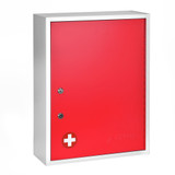 Alpine 21 in. H x 16 in. W x 6 in. D Large Dual Lock Surface-Mount Medical Security Cabinet in Red - ADI999-04-RED