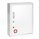 Alpine 21 in. H x 16 in. W Dual Lock Surface-Mount Medical Security Cabinet in White with Pull-Out Shelf and Document Pocket - ADI999-06-WHI
