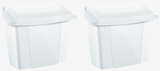 Alpine White Durable Plastic Sanitary Napkin Receptacle 2 Pack - ALP451-WHI-2PK