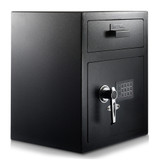 Alpine 1.1 cu. ft. Steel Digital Depository Safe with Digital keypad with 30 Key Cabinet - ADI670-200-BLK-PKG