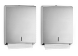 Alpine  ALP480-2PK Stainless Steel Brushed C-Fold/Multi-Fold Paper Towel Dispenser 2 Pack