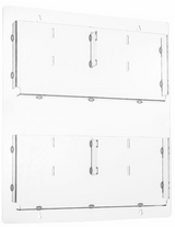 Alpine  ADI640-2023-CLR-2PK 20 in. x 23 in. Adjustable Pockets Clear Acrylic Hanging Magazine Rack 2 Pack