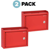 Alpine Wall Mountable Medium Size Steel Multi-Purpose Suggestion Drop Box (2 pack) - ADI631-02-RED-2pk