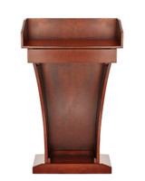 Alpine  ADI661-012-CH Wood Stand-Up Podium Lectern with Drawer, Cherry Wood Grain