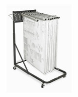 Alpine ADI613-BLK Vertical File Rolling Stand for Blueprints, Black