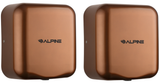 Alpine Hemlock Copper 120-Volt High Speed Dry Commercial Automatic Electric Hand Dryer 2 Pack - ALP400-10-COP-2PK