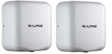 Alpine  ALP400-10-WHI-2PK Hemlock White Stainless Steel Commercial Automatic High Speed Electric Hand Dryer 2 Pack