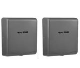 Alpine Willow Commercial Gray High Speed Automatic Electric Hand Dryer 2 Pack - ALP405-10-GRY-2PK