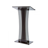 Alpine  ADI661-02-BLK-PKG Black Acrylic Stand-Up Podium Lectern with Black Cover