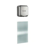 Alpine Hemlock Chrome Stainless Steel Automatic High Speed Commercial Electric Hand Dryer with Wall Guard - ALP400-10-CHR-PKG