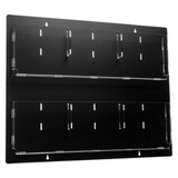 Alpine  ADI640-3020-BLK 20 in. x 30 in. Black Adjustable Pockets Clear Acrylic Hanging Magazine Rack