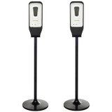 Alpine 1200 ml. Wall Mount Automatic Gel Hand Sanitizer Soap Dispenser in White with Floor Stand (2-Pack) - ALP430-L-S-2PK