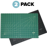 Alpine  ADICM2436-2PK 24 in. x 36 in. Self Healing Reversible Cutting Mat, Green/Black 2 Pack