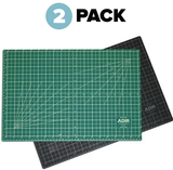 Alpine 24 in. x 36 in. Self Healing Reversible Cutting Mat, Green/Black 2 Pack - ADICM2436-2PK