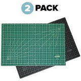 Alpine 18 in. x 36 in. Self Healing Reversible Cutting Mat, Green/Black (2 pack) - ADICM1836-2pk