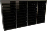 Alpine ADI500-36-BLK-2PK Wood Adjustable 36 Compartment Literature Organizer, Black 2 Pack