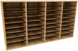 Alpine  ADI500-36-MEO-2PK Wood Adjustable 36 Compartment Literature Organizer, Medium Oak 2 Pack
