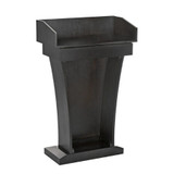Alpine Black Wood Stand-Up Podium Lectern with Drawer and Storage Area with Black Cover - ADI661-012-BLK-PKG