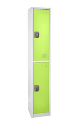 Alpine ADI629-202-GRN-4PK 72 in. x 12 in. x 12 in. Double-Compartment Steel Tier Key Lock Storage Locker in Green (4-Pack)