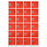 Alpine 72 in. H x 12 in. W x 12 in. D 6-Compartment Steel Tier Key Lock Storage Locker in Red (4-Pack) - ADI629-206-RED-4PK