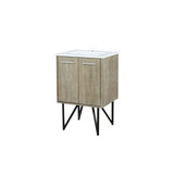 Lexora Lancy 24 inch W x 20 in D Rustic Acacia Bath Vanity Cabinet and Cultured Marble Top