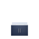 Lexora  LVG30SE200 Geneva 30 in. W x 22 in. D Navy Blue Bath Vanity and White Quartz Top