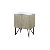 Lexora Lancy 30 inch W x 20 in D Rustic Acacia Bath Vanity Cabinet and Cultured Marble Top