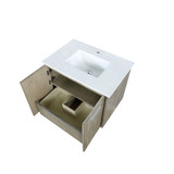 Lexora  LVFB30SK300 Fairbanks 30 in W x 20 in D Rustic Acacia Bath Vanity and Cultured Marble Top