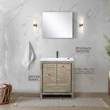 Lexora  LLF30SKSOS000 Lafarre 30 in W x 20 in D Rustic Acacia Bath Vanity and White Quartz Top