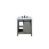 Lexora  LVM30SH301 Marsyas 30 in W x 22 in D Ash Grey Bath Vanity, Cultured Marble Countertop and Faucet Set