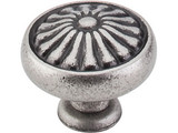 Top Knobs Flower 1 1/4" Diameter Round Knob, Antique Pewter - M1598