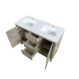 Lexora  LVLF48DRA300 Lafarre 48 in W x 20 in D Rustic Acacia Double Bath Vanity and Cultured Marble Top