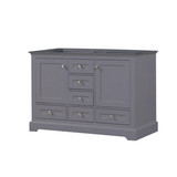 Lexora Dukes 48 in. W Dark Grey Double Sink Vanity Cabinet