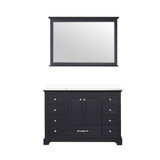 Lexora Dukes 48 in. W Espresso Vanity Cabinet, Cultured Marble Top, and 46 in. Mirror