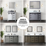 Lexora Marsyas 48 inch W Rustic Brown Bath Vanity Cabinet and Cultured Marble Countertop