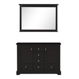 Lexora LD342248DG00M46 Dukes 48 in. W Espresso Double Sink Vanity Cabinet and 46 in. Mirror