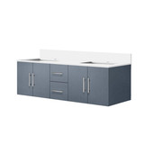 Lexora LVG60DB300 Geneva 60 in. W Dark Grey Wall Mount Double Sink Vanity Cabinet and Cultured Marble Top