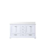 Lexora Dukes 60 in. W White Double Sink Vanity Cabinet and Cultured Marble Top