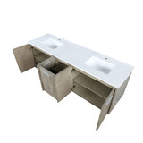 Lexora  LVFB72DK300 Fairbanks 72 in W x 20 in D Rustic Acacia Double Bath Vanity and Cultured Marble Top