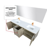 Lexora  LVFB72DK304 Fairbanks 72 in W x 20 in D Rustic Acacia Double Bath Vanity, Cultured Marble Top and Rose Gold Faucet Set