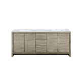 Lexora Lafarre 80 inch W x 20 in D Rustic Acacia Double Sink Vanity Cabinet and Cultured Marble Top