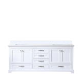 Lexora LVD80DA300 Dukes 80 in. W White Double Sink Vanity Cabinet and Cultured Marble Top